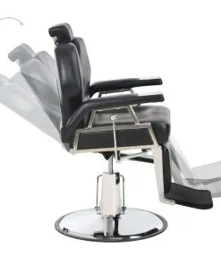 vidaXL Barber Chair Black 72x68x98 cm Faux Leather