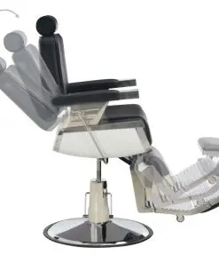 vidaXL Barber Chair Black 68x69x116 cm Faux Leather