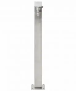 vidaXL Garden Water Column Stainless Steel Square 95 cm