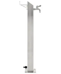 vidaXL Garden Water Column Stainless Steel Square 95 cm