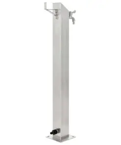 vidaXL Garden Water Column Stainless Steel Square 95 cm