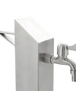 vidaXL Garden Water Column Stainless Steel Square 95 cm