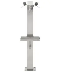 vidaXL Garden Water Column Stainless Steel Square 95 cm