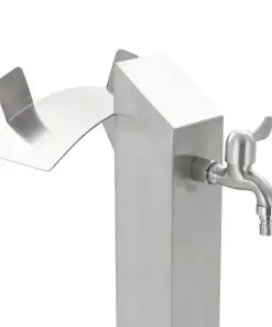 vidaXL Garden Water Column Stainless Steel Square 95 cm