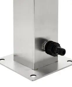 vidaXL Garden Water Column Stainless Steel Square 95 cm
