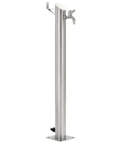 vidaXL Garden Water Column Stainless Steel Round 95 cm