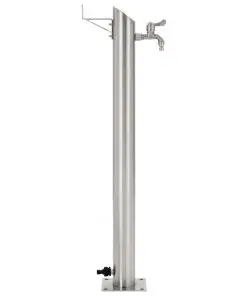 vidaXL Garden Water Column Stainless Steel Round 95 cm