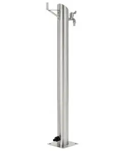 vidaXL Garden Water Column Stainless Steel Round 95 cm