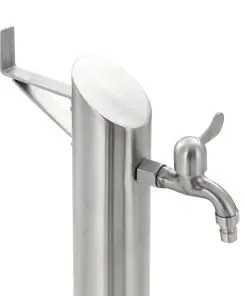 vidaXL Garden Water Column Stainless Steel Round 95 cm