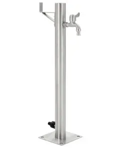 vidaXL Garden Water Column Stainless Steel Round 65 cm