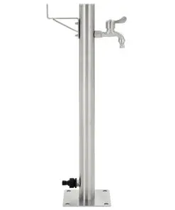 vidaXL Garden Water Column Stainless Steel Round 65 cm