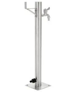 vidaXL Garden Water Column Stainless Steel Round 65 cm