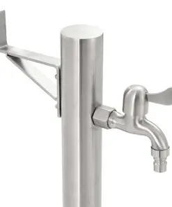 vidaXL Garden Water Column Stainless Steel Round 65 cm