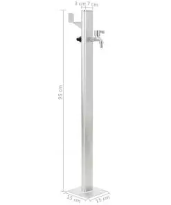vidaXL Garden Water Column Aluminium 95 cm