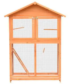 vidaXL Bird Cage Solid Pine & Fir Wood 120x60x168 cm