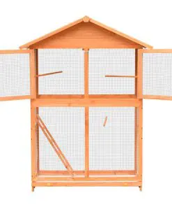 vidaXL Bird Cage Solid Pine & Fir Wood 120x60x168 cm