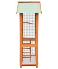 vidaXL Bird Cage Solid Pine & Fir Wood 120x60x168 cm