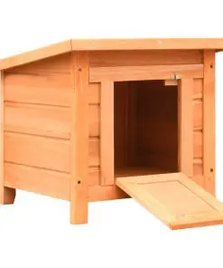 vidaXL Cat House Solid Pine & Fir Wood 50x46x43.5 cm