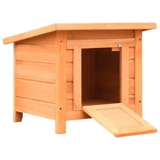 vidaXL Cat House Solid Pine & Fir Wood 50x46x43.5 cm