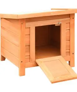 vidaXL Cat House Solid Pine & Fir Wood 50x46x43.5 cm