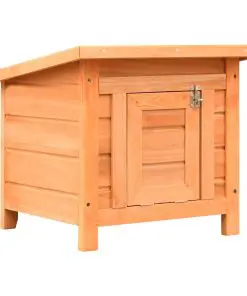 vidaXL Cat House Solid Pine & Fir Wood 50x46x43.5 cm