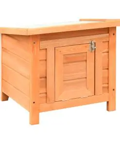 vidaXL Cat House Solid Pine & Fir Wood 50x46x43.5 cm