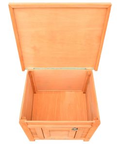 vidaXL Cat House Solid Pine & Fir Wood 50x46x43.5 cm