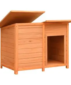 vidaXL Dog Cage Solid Pine & Fir Wood 120x77x86 cm