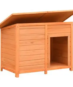 vidaXL Dog Cage Solid Pine & Fir Wood 120x77x86 cm