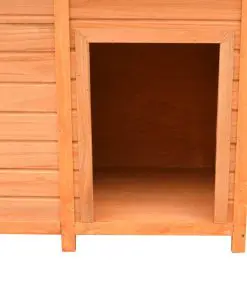 vidaXL Dog Cage Solid Pine & Fir Wood 120x77x86 cm
