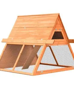 vidaXL Rabbit Hutch Solid Pine & Fir Wood 152x128x108 cm