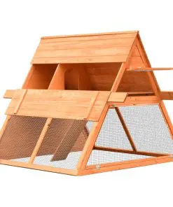 vidaXL Rabbit Hutch Solid Pine & Fir Wood 152x128x108 cm