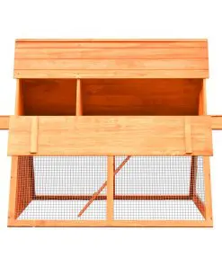 vidaXL Rabbit Hutch Solid Pine & Fir Wood 152x128x108 cm