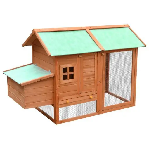 vidaXL Chicken Cage Solid Pine & Fir Wood 170x81x110 cm