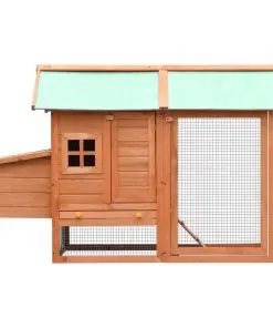 vidaXL Chicken Cage Solid Pine & Fir Wood 170x81x110 cm