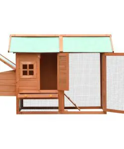 vidaXL Chicken Cage Solid Pine & Fir Wood 170x81x110 cm