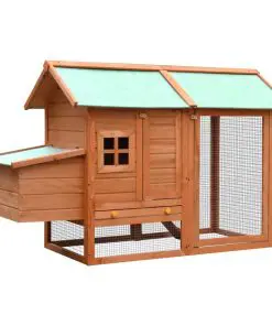vidaXL Chicken Cage Solid Pine & Fir Wood 170x81x110 cm