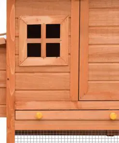 vidaXL Chicken Cage Solid Pine & Fir Wood 170x81x110 cm