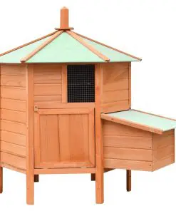 vidaXL Chicken Cage Solid Pine & Fir Wood 126x117x125 cm