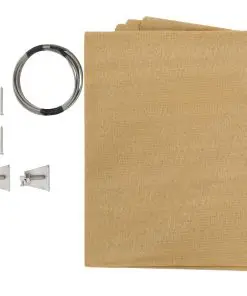 vidaXL Hanging Balcony Screen Beige HDPE 140×230 cm