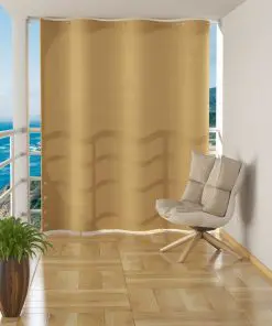vidaXL Hanging Balcony Screen Beige HDPE 140×230 cm