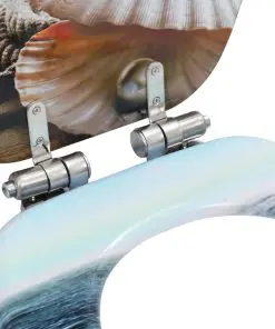 vidaXL WC Toilet Seat with Soft Close Lid MDF Muschel Design