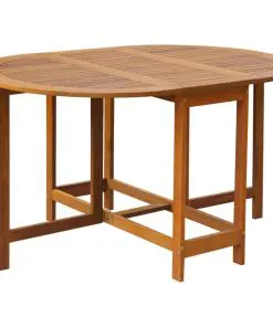 vidaXL 5 Piece Folding Outdoor Dining Set Solid Acacia Wood