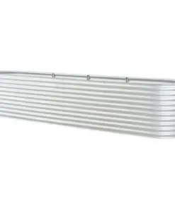 vidaXL Garden Planter 400x80x81 cm Galvanised Steel Silver