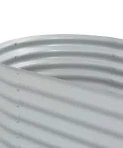 vidaXL Garden Planter 400x80x81 cm Galvanised Steel Silver