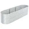 vidaXL Garden Raised Bed 320x80x81 cm Galvanised Steel Silver vidaXL Garden Raised Bed 320x80x81 cm Galvanised Steel Silver