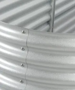 vidaXL Garden Planter 320x80x81 cm Galvanised Steel Silver