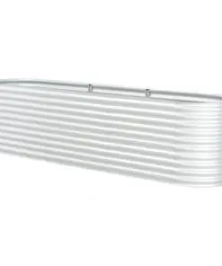 vidaXL Garden Planter 320x80x81 cm Galvanised Steel Silver