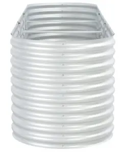 vidaXL Garden Planter 320x80x81 cm Galvanised Steel Silver