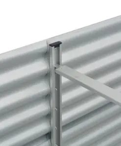 vidaXL Garden Planter 320x80x81 cm Galvanised Steel Silver